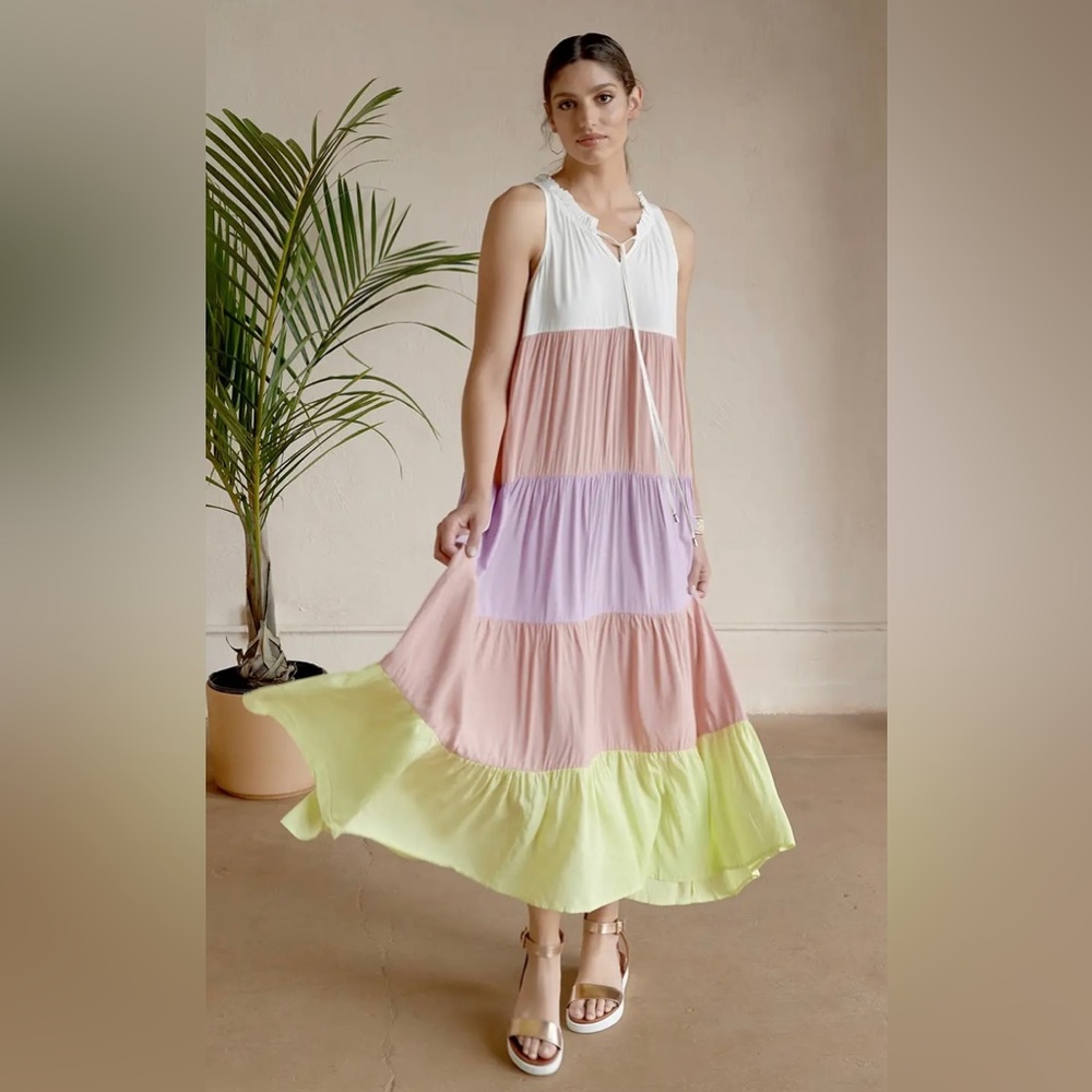 Rio Multicolor Ruffle Dress